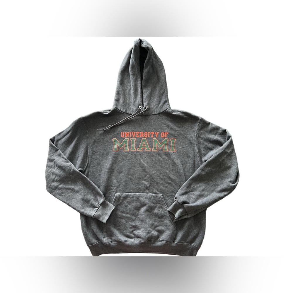 Champion University of Miami Dark Gray Hoodie - Picture 1 of 4
